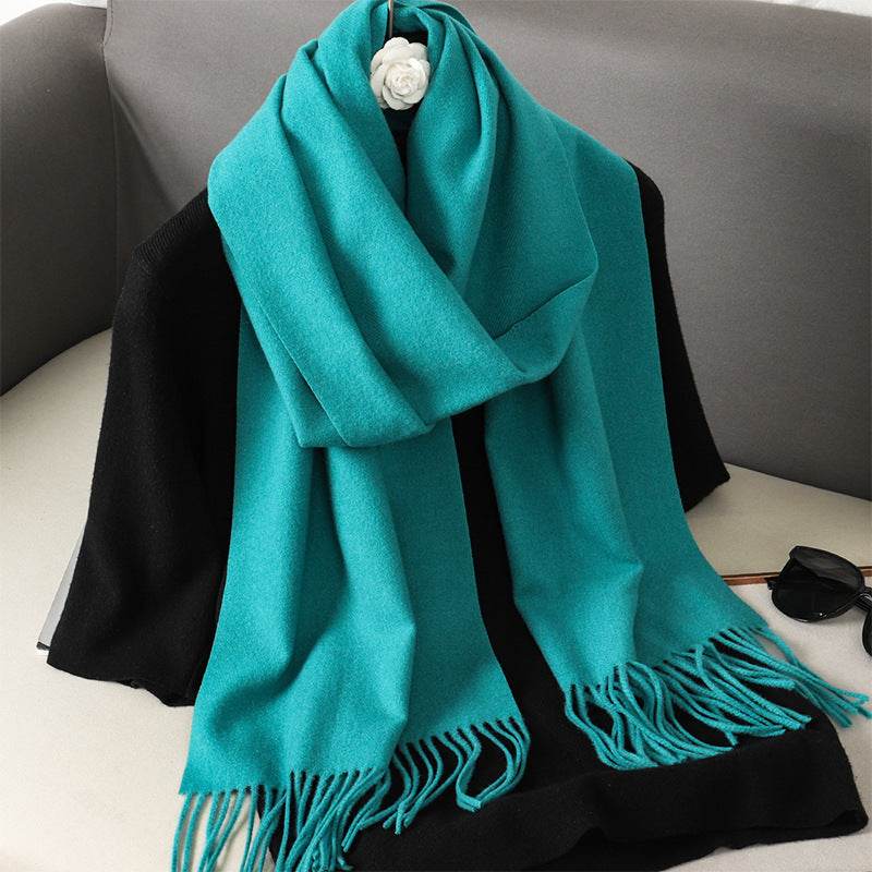 Solid Color Cashmere-like Scarf for Women - Warm, Quick-Drying Shawl - Buy Center