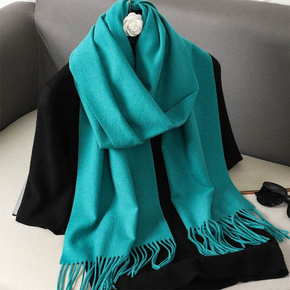 Solid Color Cashmere-like Scarf for Women - Warm, Quick-Drying Shawl - Buy Center