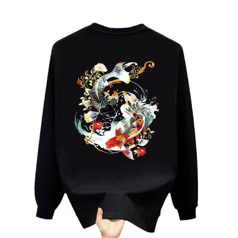 Buycenter Men's Trendy Cotton Long Sleeve T-shirt - Cartoon Design - Buy Center