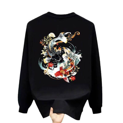 Buycenter Men's Trendy Cotton Long Sleeve T-shirt - Cartoon Design - Buy Center