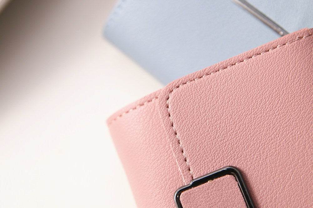 Women's Simple Plaid Wallet - Stylish PU Leather in Vibrant Colors - Buy Center