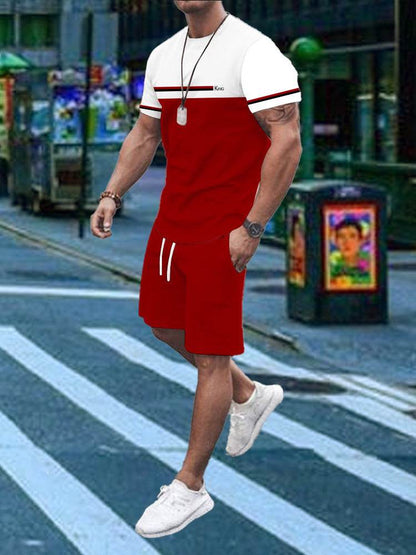 3D Digital Thermal Transfer Men's T-Shirt Suit - Stylish Casual & Sports Fit - Buy Center