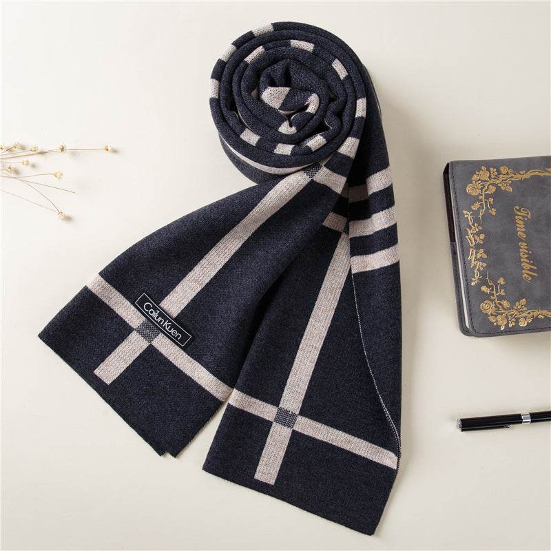 Trendy Warm Knitted Bib Scarf - Premium Wool for Stylish Winter Comfort - Buy Center