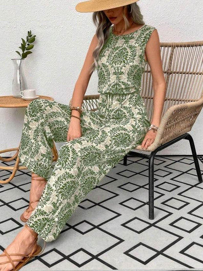 Buycenter Casual Straight Leg Jumpsuit - Bohemian Style, Plus Sizes Available - Buy Center