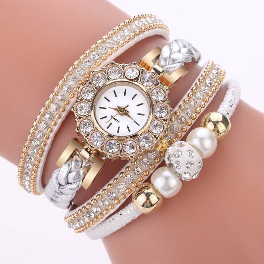 Creative Quartz Watch for Women - Pearl Diamond Design, Casual Elegance - Buy Center
