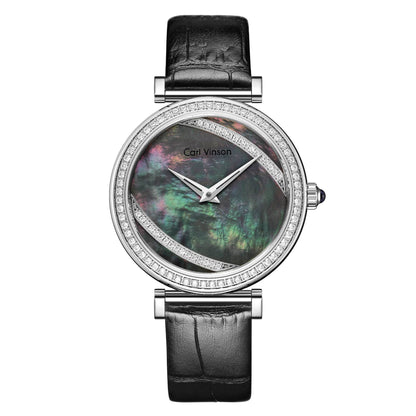 Buycenter Women's Waterproof Belt Watch - Feather Dial & Quartz Movement - Buy Center
