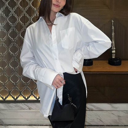 Buycenter Women's White Commuter Cardigan - Stylish Long Sleeve Top - Buy Center