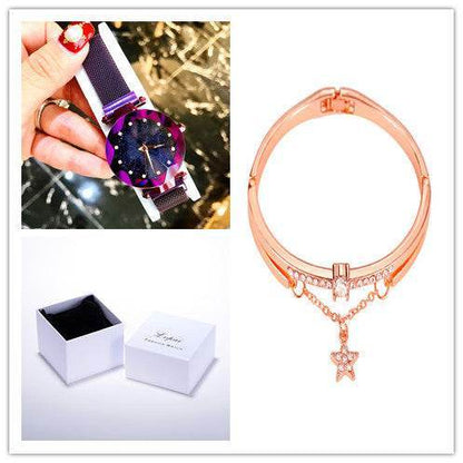 Buycenter Star Watch - Fashion Quartz Stainless Steel with 2 Bracelets - Buy Center