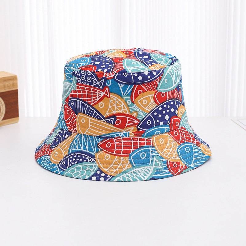 Cute Children's Printed Sunscreen Hat - Stylish Cotton Fedora for UV Protection - Buy Center