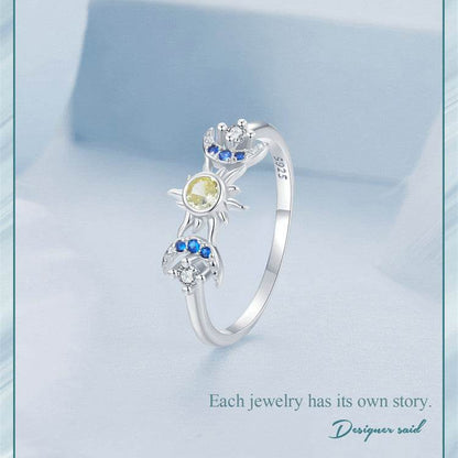 S925 Sterling Silver Sun and Moon Ring - Unique Engagement Jewelry 2025 - Buy Center
