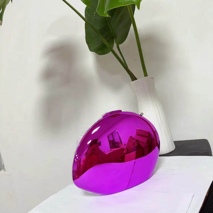 Buycenter Golden Acrylic Goose Egg Clutch - Metallic Shoulder Bag - Buy Center