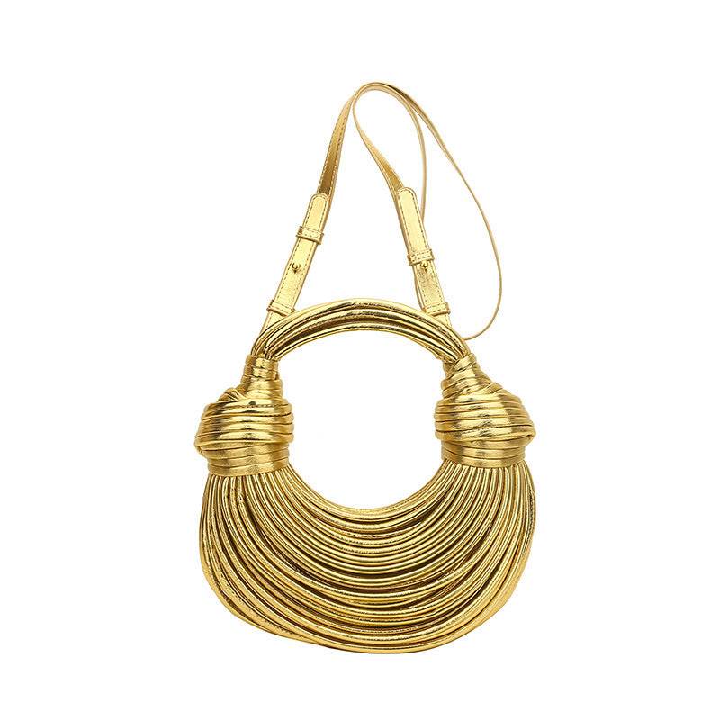 Instafamous Shiny Metal Noodles Underarm Bag - Trendy Evening Accessory 2025 - Buy Center