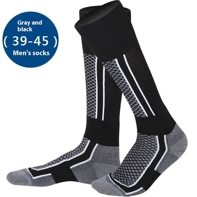 Thick Warm Athletic Socks - High Cylinder Striped Design for Comfort - Buy Center