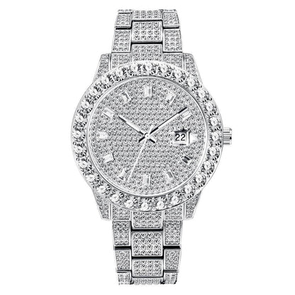 Elegant Gold Diamond Watch - Large Dial Women’s Sports Timepiece 2025 - Buy Center