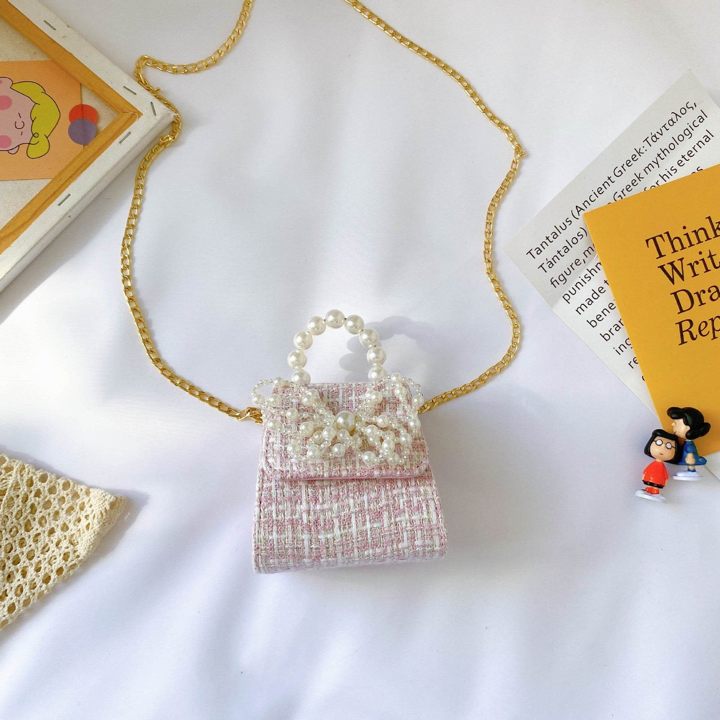 Pearl Handbag for Kids - Stylish Soft Woolen Messenger Bag 2025 - Buy Center