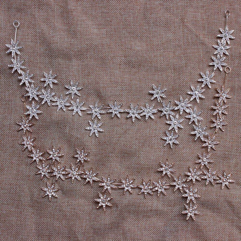 High-End Rhinestone Star Hair Accessories - Elegant Bridal Headdress 2025 - Buy Center