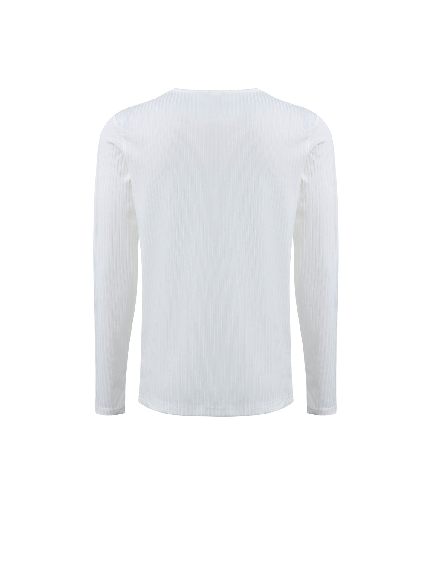 Men's Long Sleeve Crew Neck T-Shirt - Casual Solid Top for Every Season - Buy Center