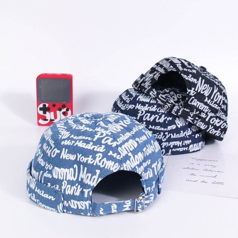 English Graffiti Landlord Hat - Stylish Cotton Beret in 3 Colors - Buy Center