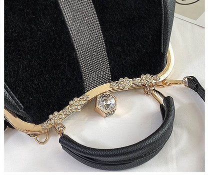 Buycenter Diamond-Embedded Handbag - Elegant PU Evening Bag for Every Occasion - Buy Center