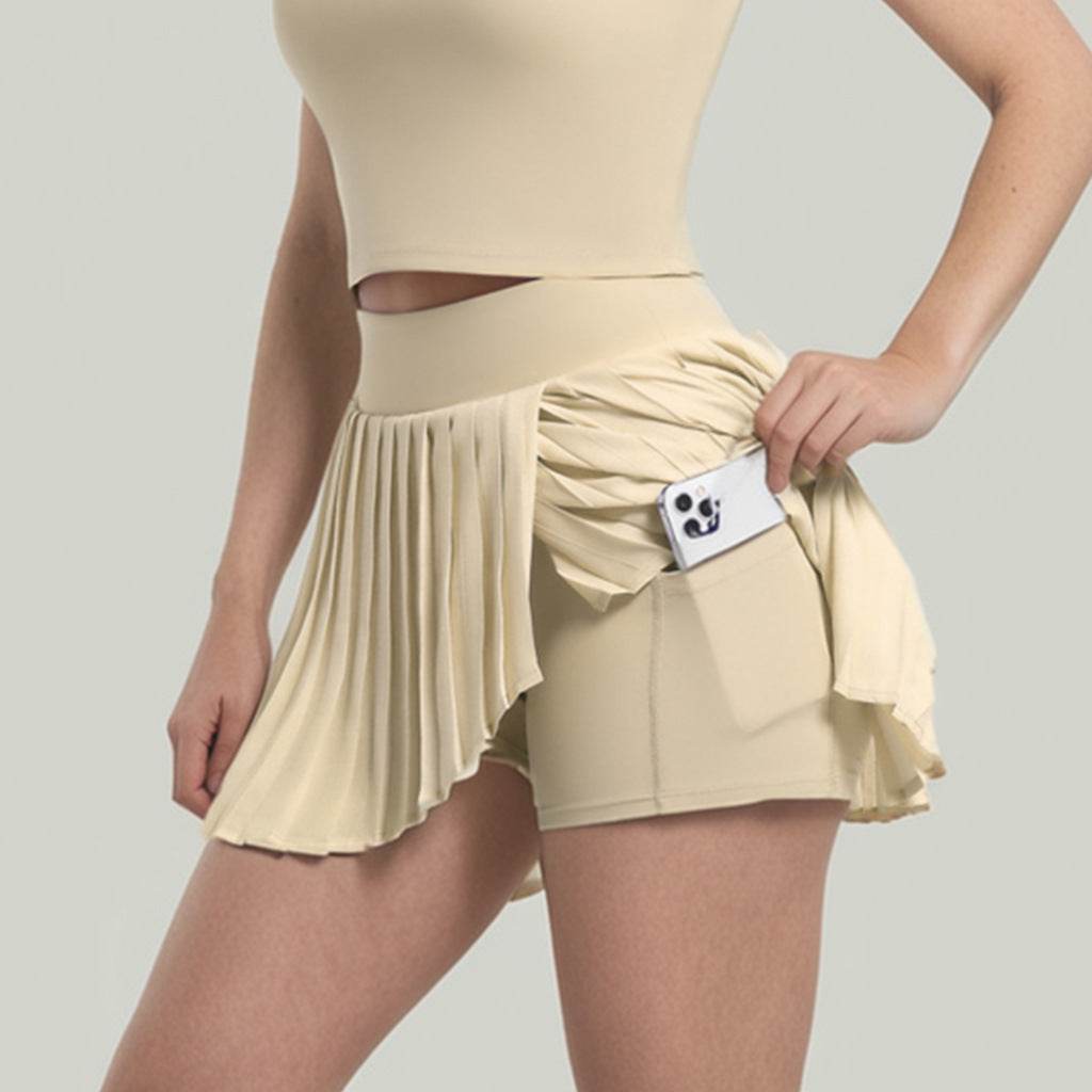 Buycenter Pleated Tennis Skirt - Stylish Outdoor Running and Fitness Skirt - Buy Center