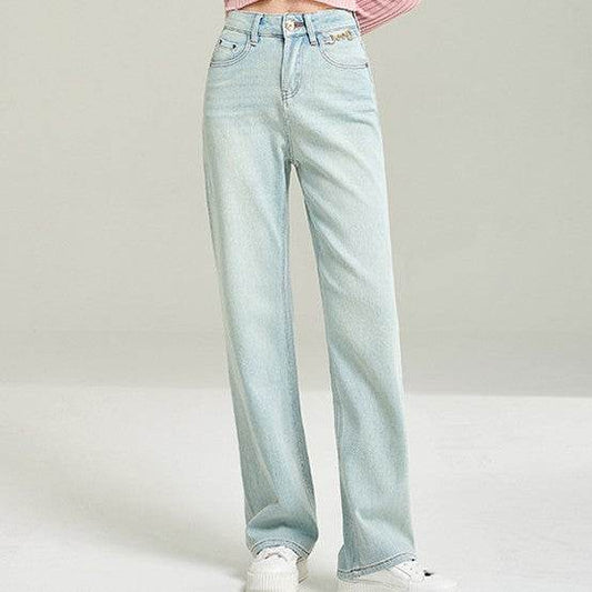 Women's High Waist Wide Leg Jeans - Trendy & Slimming Casual Style - Buy Center