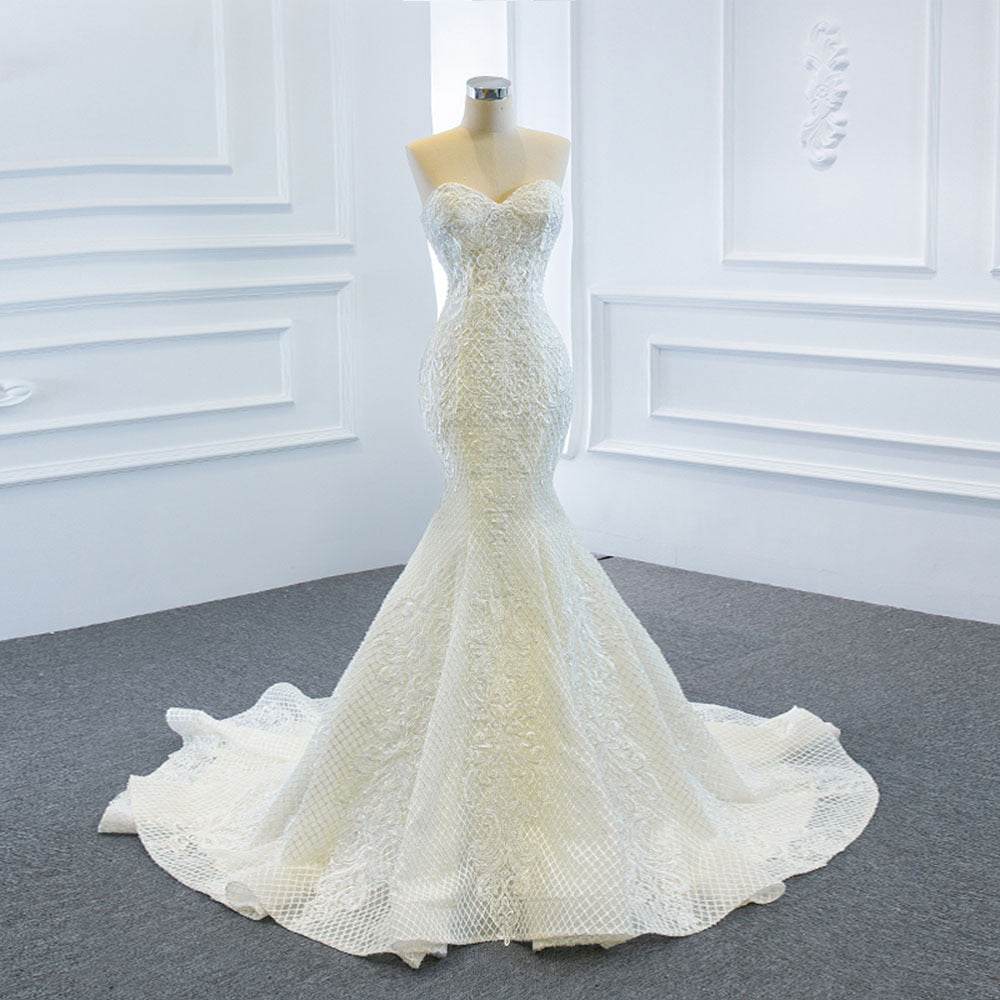 Dreamy Fishtail Wedding Dress - Elegant Two Tube Tops, Stylish Design - Buy Center