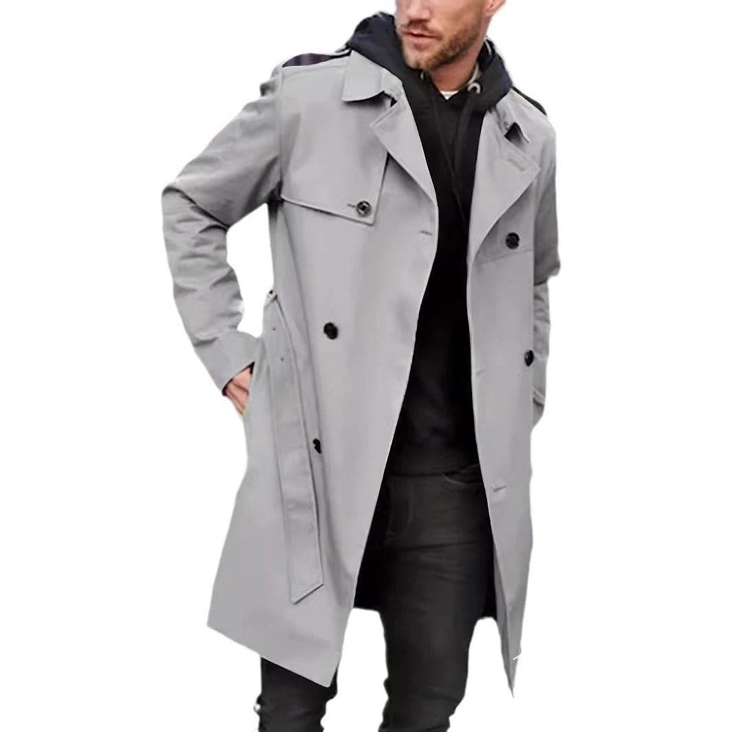 Men's Double-Breasted Long-Sleeved Coat - Stylish Parka in 4 Colors - Buy Center