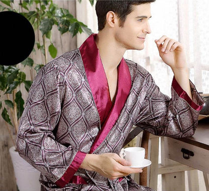 Men's Silk Nightgown - Premium Comfortable Sleepwear for Summer Leisure - Buy Center