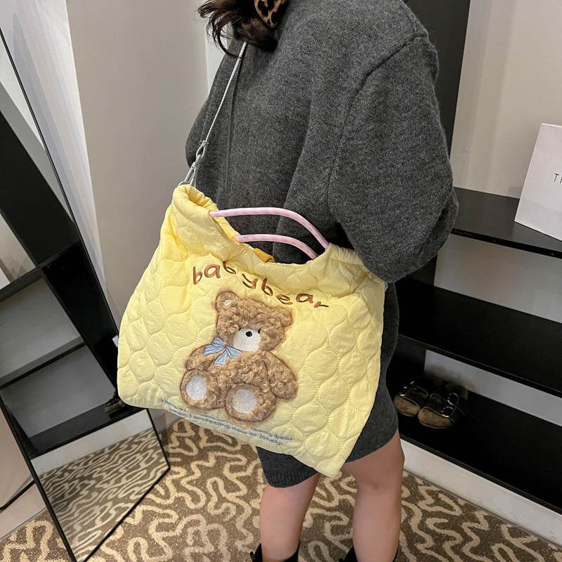 Adorable Cartoon Embroidery Crossbody Bag - Drawstring Shoulder Style - Buy Center