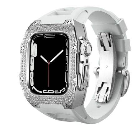 Buy Center Diamond-Studded Watch Strap - Men's Sports Watch Accessory - Buy Center