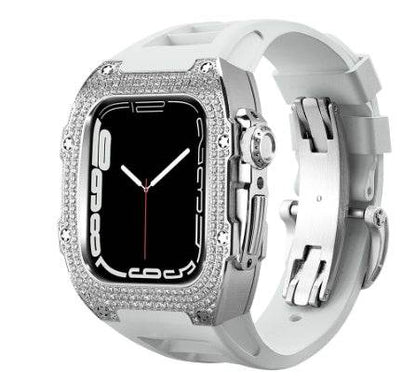 Buy Center Diamond-Studded Watch Strap - Men's Sports Watch Accessory - Buy Center