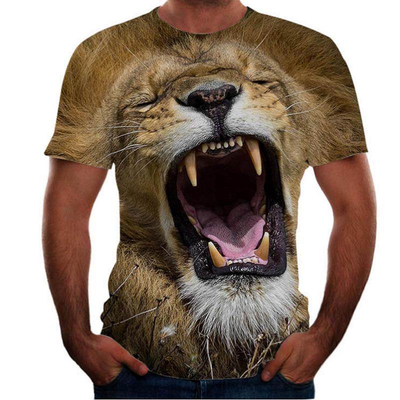 Men's 3D Animal Print T-Shirt - Casual Short Sleeve Fashion 2025 - Buy Center