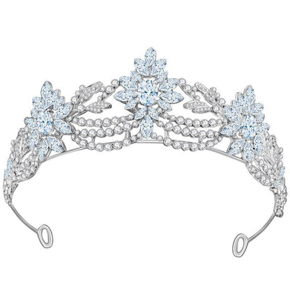Elegant Zirconia Bridal Crown - European-American Hair Jewelry for Weddings - Buy Center
