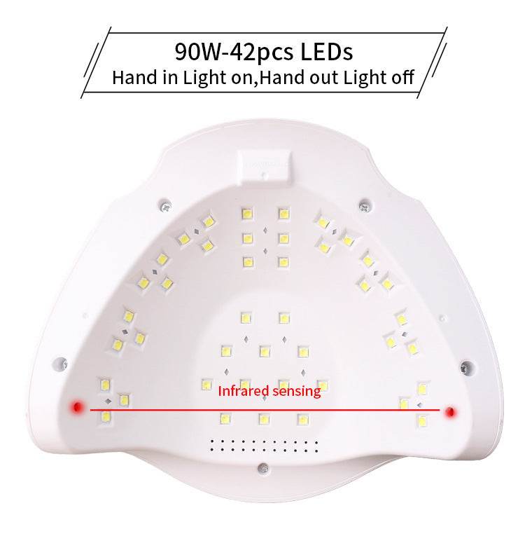 90W Nail Phototherapy Lamp - UV LED Nail Dryer with Multi-Timing - Buy Center