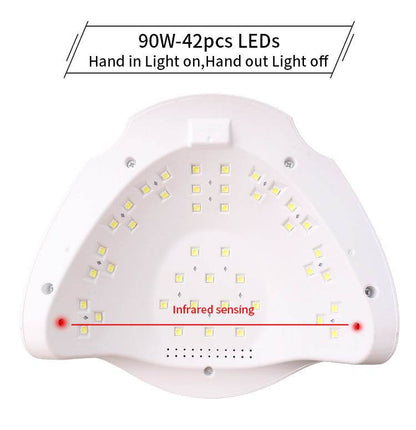 90W Nail Phototherapy Lamp - UV LED Nail Dryer with Multi-Timing - Buy Center