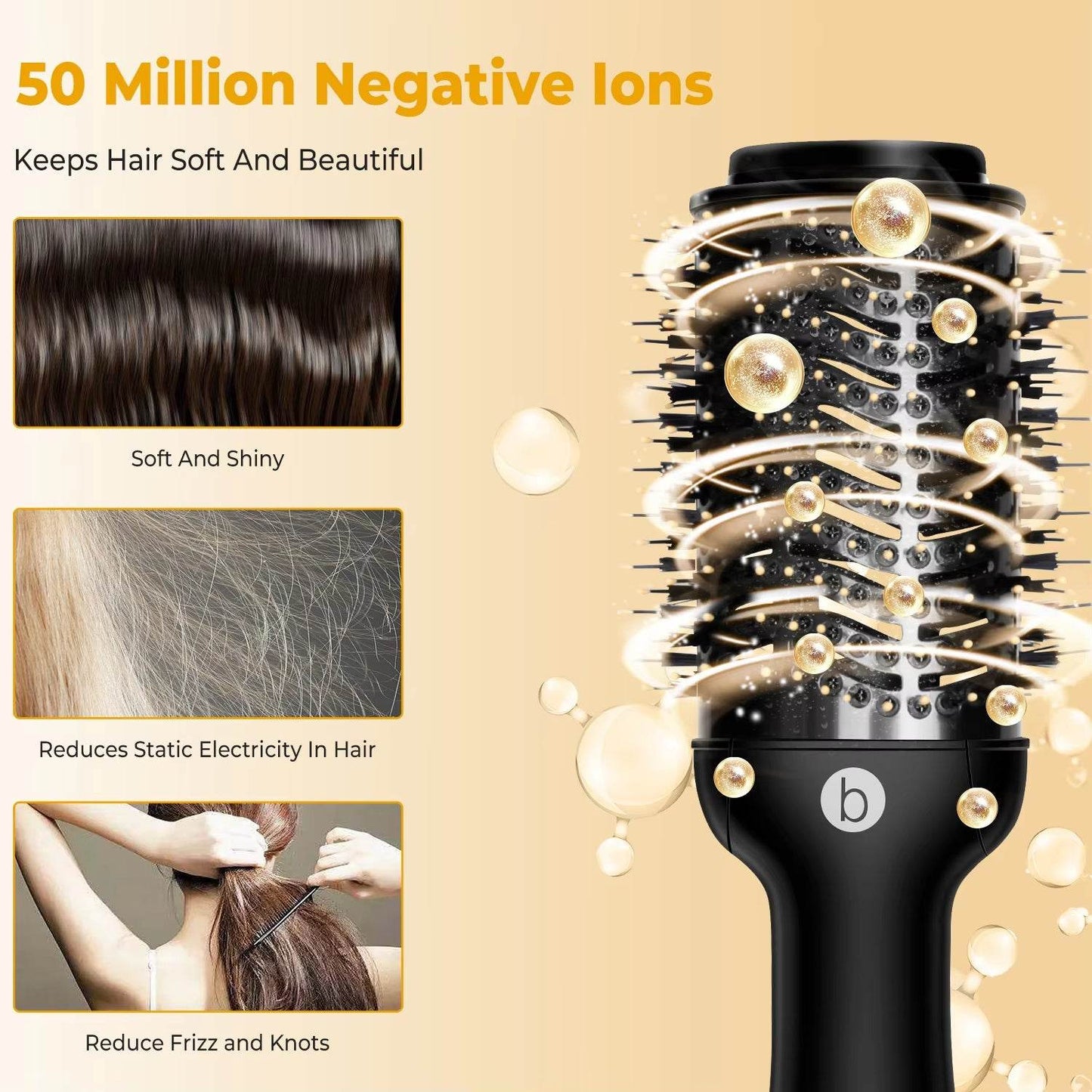 3-in-1 Hot Air Comb Brush - Electric Hair Dryer & Straightener 2025 - Buy Center