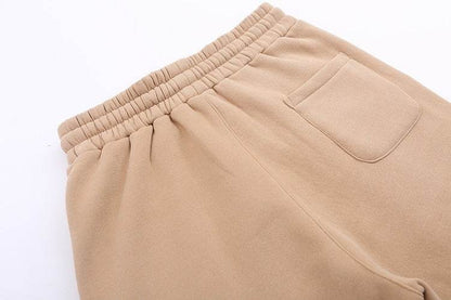 Fall-Winter Velvet Knit Sweater & Straight Slacks - Cozy Sports Style - Buy Center