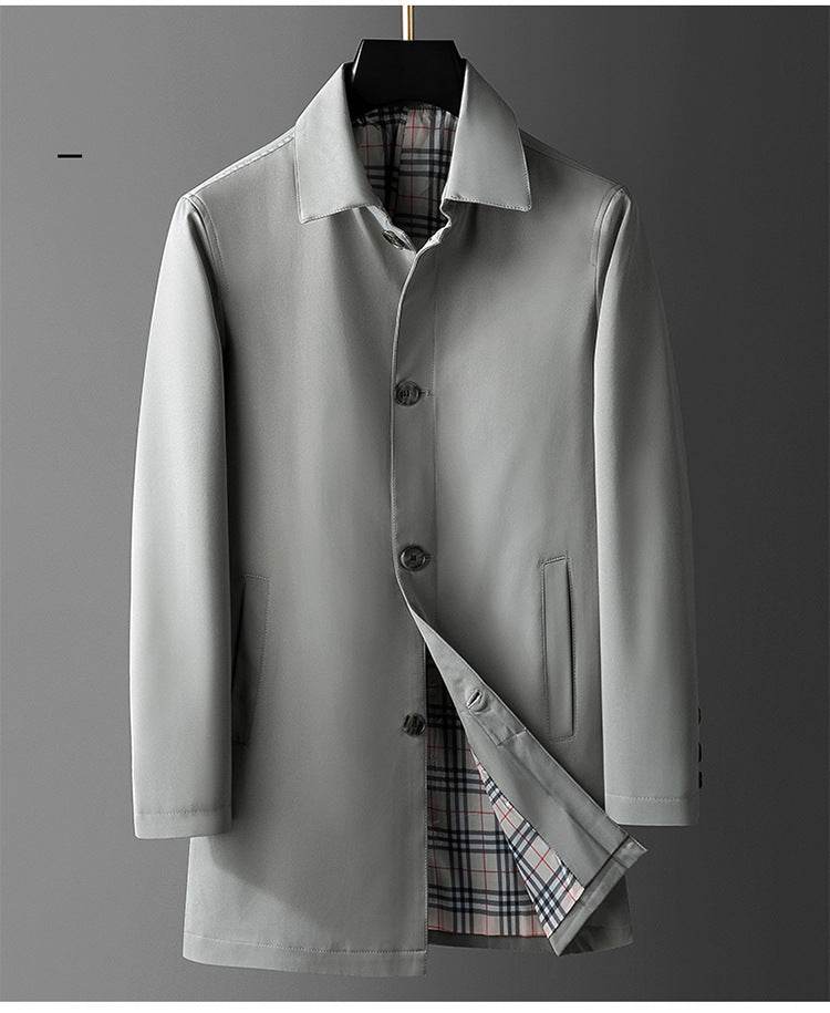 Men's Casual Loose Trench Coat - Trendy Mid-Length for Winter Style - Buy Center