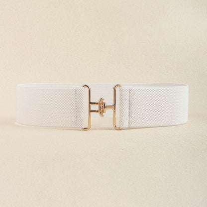 Women's Elastic Belt with Simple Buckle - Stylish & Adjustable for Any Outfit - Buy Center