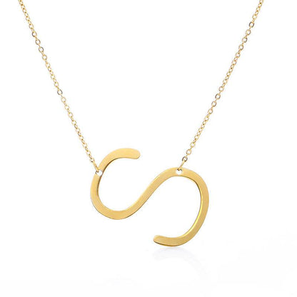 Fabulous Rose Gold Initial Letter Pendant Necklace - Premium K-Gold Design - Buy Center
