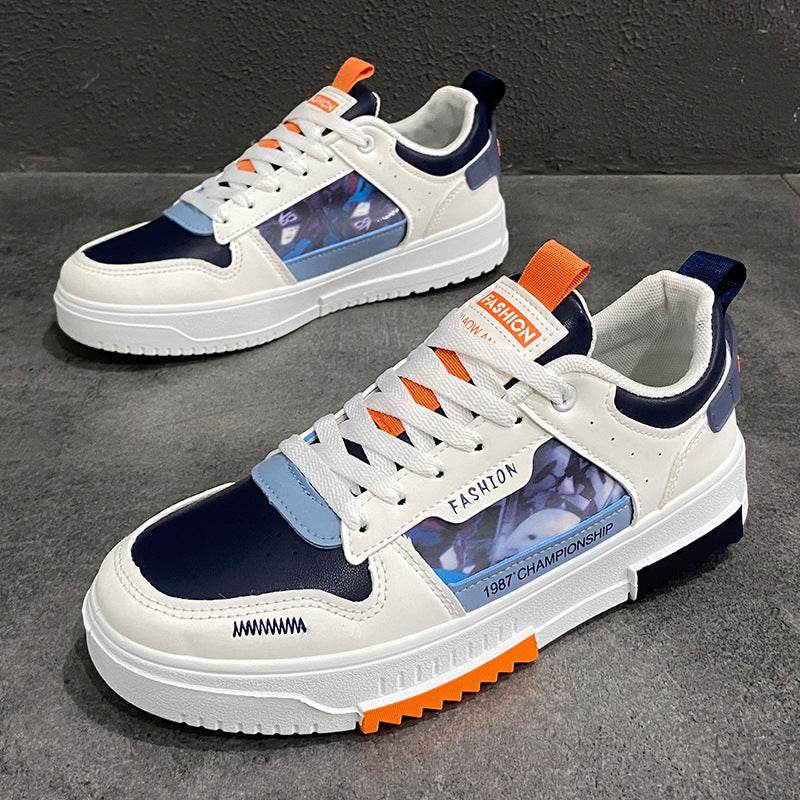 Stylish Men's Casual White Sneakers - Lightweight Summer Vulcanize Shoes - Buy Center