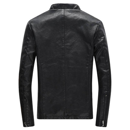 Buycenter Men's PU Leather Jacket - Plus Velvet Lining for Cozy Style - Buy Center