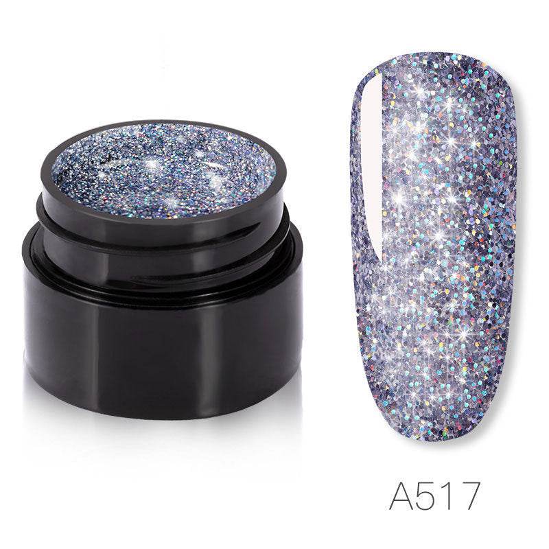 Sparkling Nail Gel Polish - 6 Color Options, Long-Lasting Shine - Buy Center
