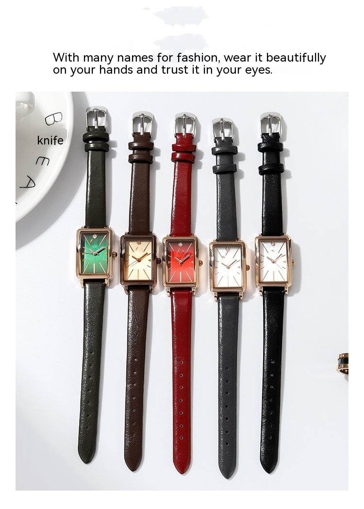 Retro Square Plate Women's Watch - Trendy Bracelet in 5 Stylish Colors - Buy Center