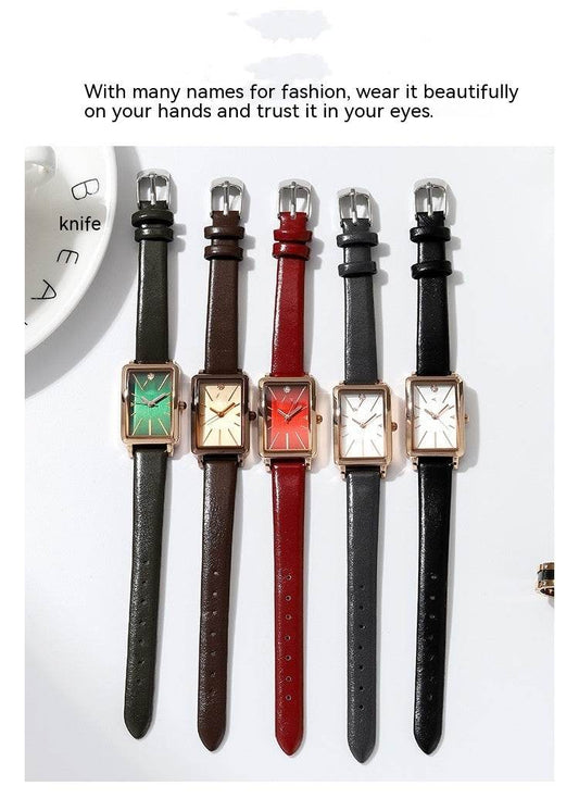 Retro Square Plate Women's Watch - Trendy Bracelet in 5 Stylish Colors - Buy Center