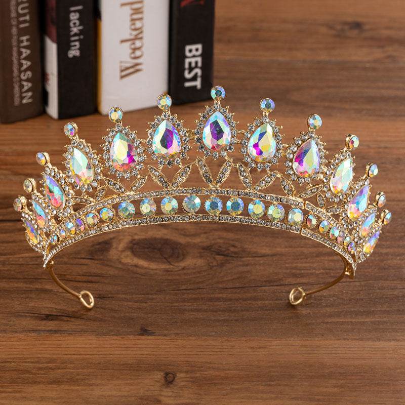Elegant Bridal Crown with Matching Jewelry - Alloy Diamond Headdress - Buy Center