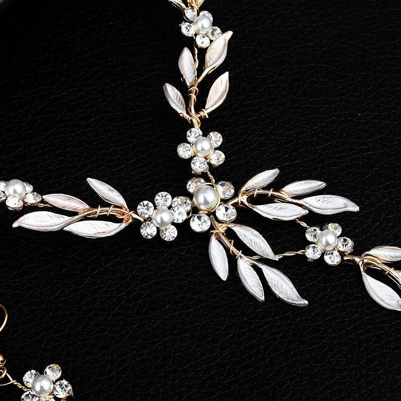 European-American Bridal Jewelry Set - Elegant 3-Piece Earrings & Necklace - Buy Center