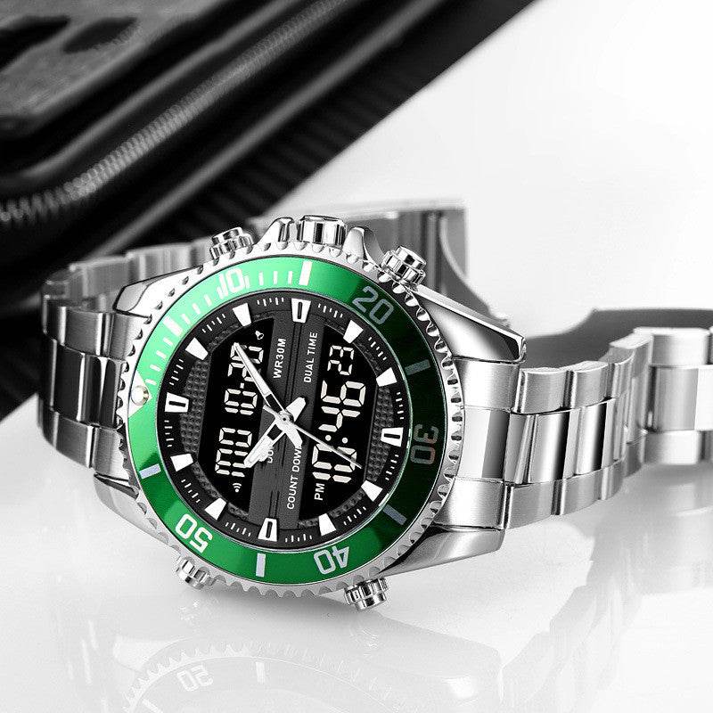 Buycenter Men's Multifunctional Outdoor Watch - Dual Display, Water Resistant - Buy Center