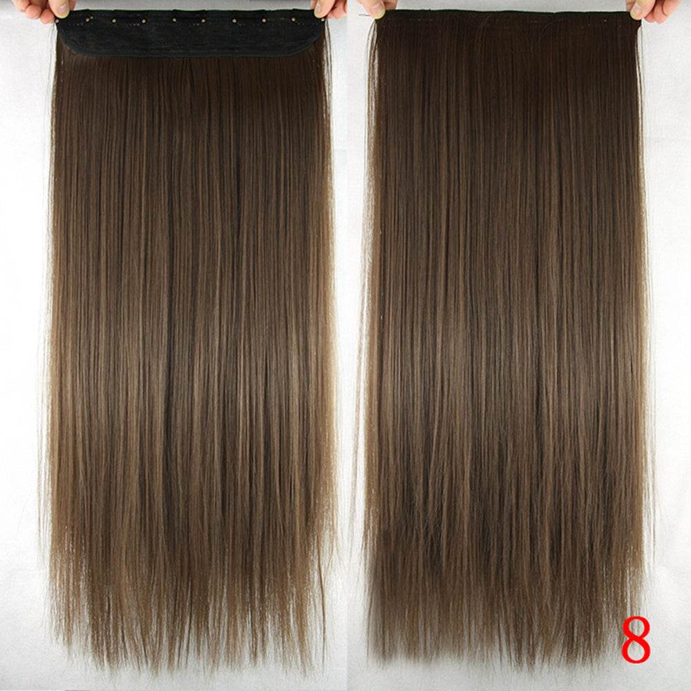One-Piece Clip-In Hair Wig - 60cm Natural Look, Easy Clip Application - Buy Center