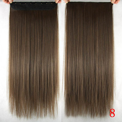 One-Piece Clip-In Hair Wig - 60cm Natural Look, Easy Clip Application - Buy Center